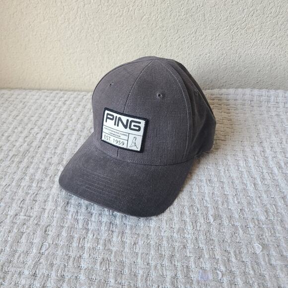 Ping Gray Baseball Cap with Logo One Size Fits Most - Picture 2 of 10